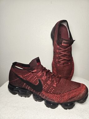 ​Nike Air VaporMax Flyknit 1 Dark Team Red Black 849558-601 Men's Size 11.5